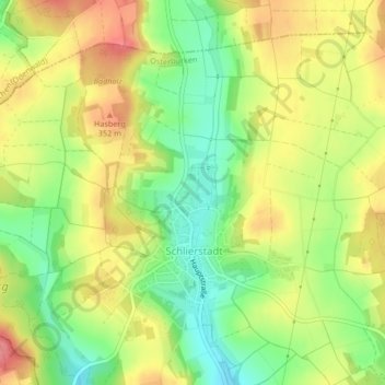 Carte topographique Mühlgasse, altitude, relief