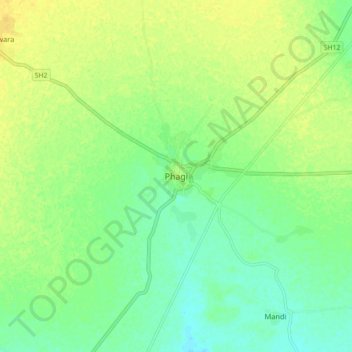 Carte topographique Phagi, altitude, relief