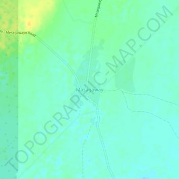 Carte topographique Masagaway, altitude, relief