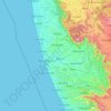 Carte topographique Dakshina Kannada, altitude, relief