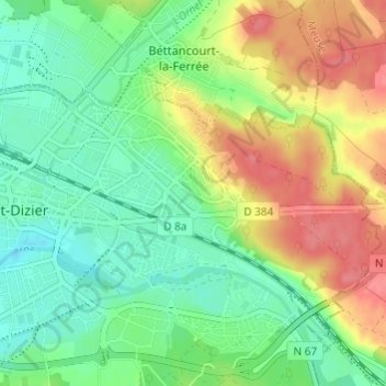 Carte topographique Kennedy, altitude, relief