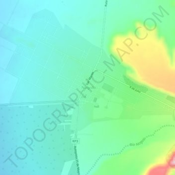 Carte topographique Nogolí, altitude, relief