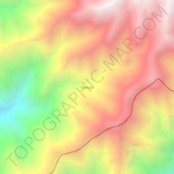 Carte topographique Chocos, altitude, relief