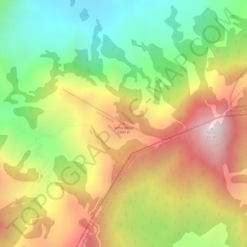 Carte topographique Serra Verde, altitude, relief