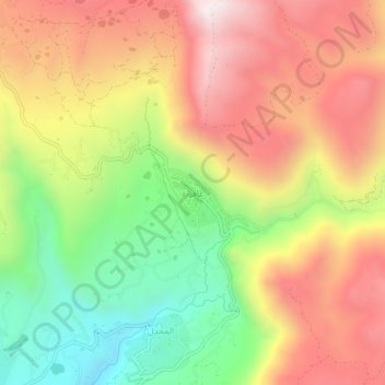 Carte topographique Aaqoura, altitude, relief
