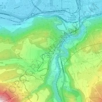 Carte topographique Sonnalm, altitude, relief