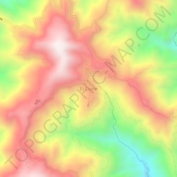 Carte topographique El Cisne, altitude, relief
