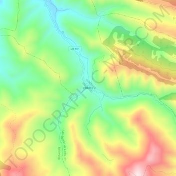 Carte topographique Vadillos, altitude, relief
