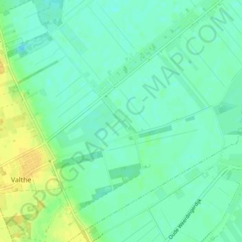 Carte topographique Valtherblokken, altitude, relief