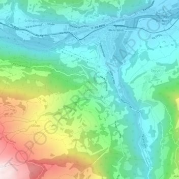 Carte topographique Luven, altitude, relief