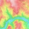 Carte topographique Le Tillot, altitude, relief