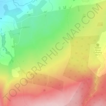 Carte topographique Flaska, altitude, relief
