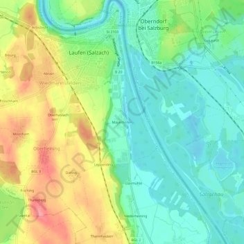 Carte topographique Mayerhofen, altitude, relief