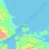 Carte topographique Newfoundland Island, altitude, relief