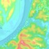 Carte topographique Pond Creek, altitude, relief