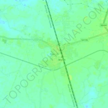 Carte topographique Maroli, altitude, relief