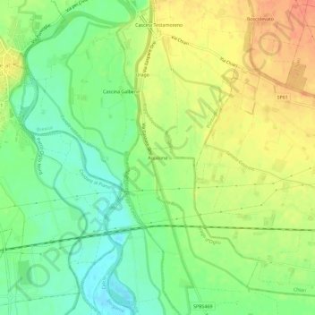 Carte topographique Aquilone, altitude, relief