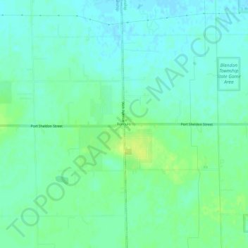 Carte topographique Borculo, altitude, relief