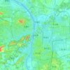 Carte topographique Changsha, altitude, relief
