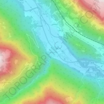 Carte topographique Napplach, altitude, relief