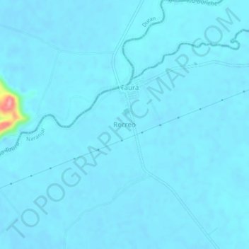 Carte topographique Recreo, altitude, relief
