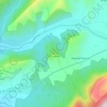 Carte topographique La Chapelle, altitude, relief