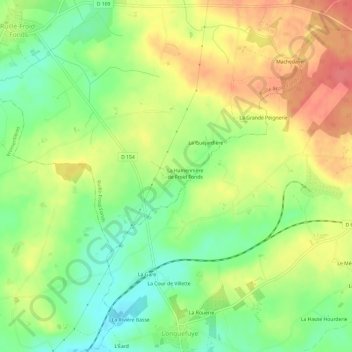 Carte topographique Froid Fonds, altitude, relief