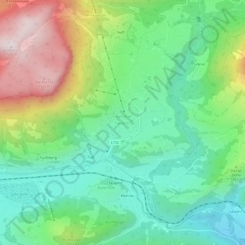 Carte topographique Tauplitz, altitude, relief