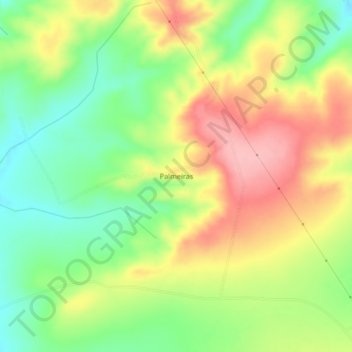 Carte topographique Palmeiras, altitude, relief