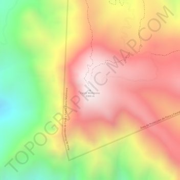 Carte topographique Cerro Mohinora, altitude, relief