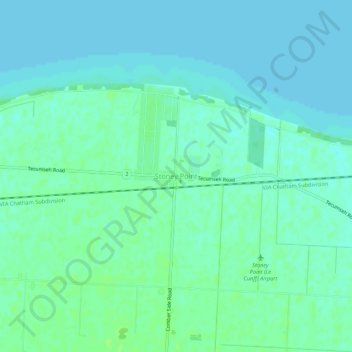 Carte topographique Stoney Point, altitude, relief