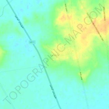 Carte topographique Wadi Bi, altitude, relief