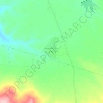Carte topographique Bordj M'hiris, altitude, relief