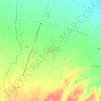 Carte topographique Lusurasco, altitude, relief