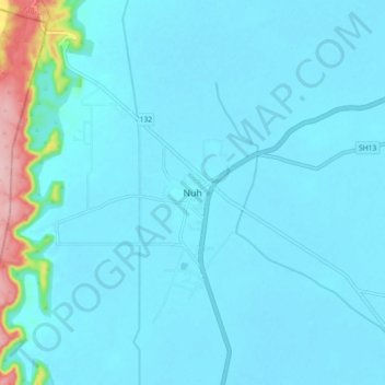 Carte topographique Nuh, altitude, relief