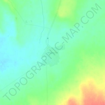 Carte topographique Magoura, altitude, relief