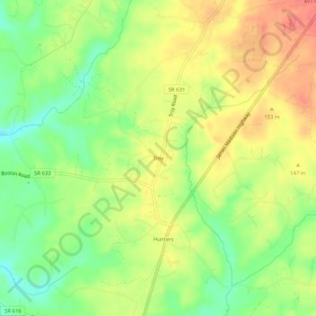 Carte topographique Troy, altitude, relief