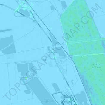 Carte topographique Fosso Ghiaia, altitude, relief