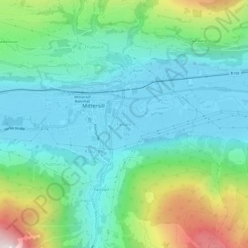 Carte topographique Felben, altitude, relief