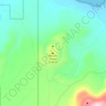 Carte topographique Panum Crater, altitude, relief