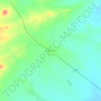 Carte topographique Belpahari, altitude, relief