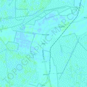 Carte topographique Todd, altitude, relief