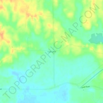 Carte topographique Cub Lake, altitude, relief
