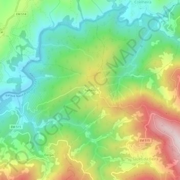 Carte topographique Furtado, altitude, relief