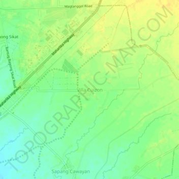 Carte topographique Villa Cuizon, altitude, relief