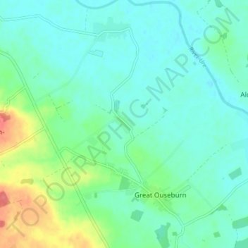 Carte topographique Upper Dunsforth, altitude, relief