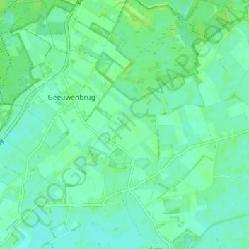 Carte topographique Boterveen, altitude, relief