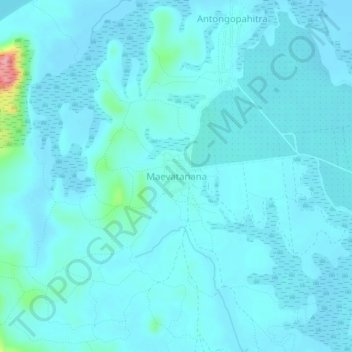 Carte topographique Maevatanana, altitude, relief