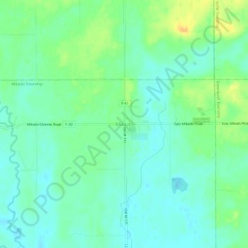 Carte topographique Mikado, altitude, relief