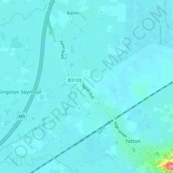 Carte topographique North End, altitude, relief